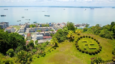 Sandakan featuring a park, a city and general coastal views