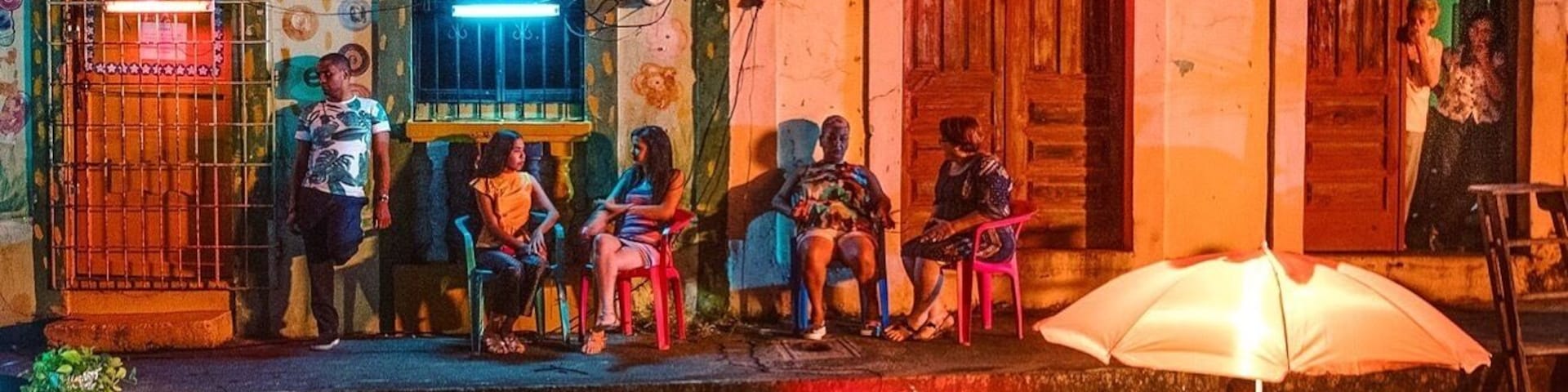 They were shooting a Bacardi ad.