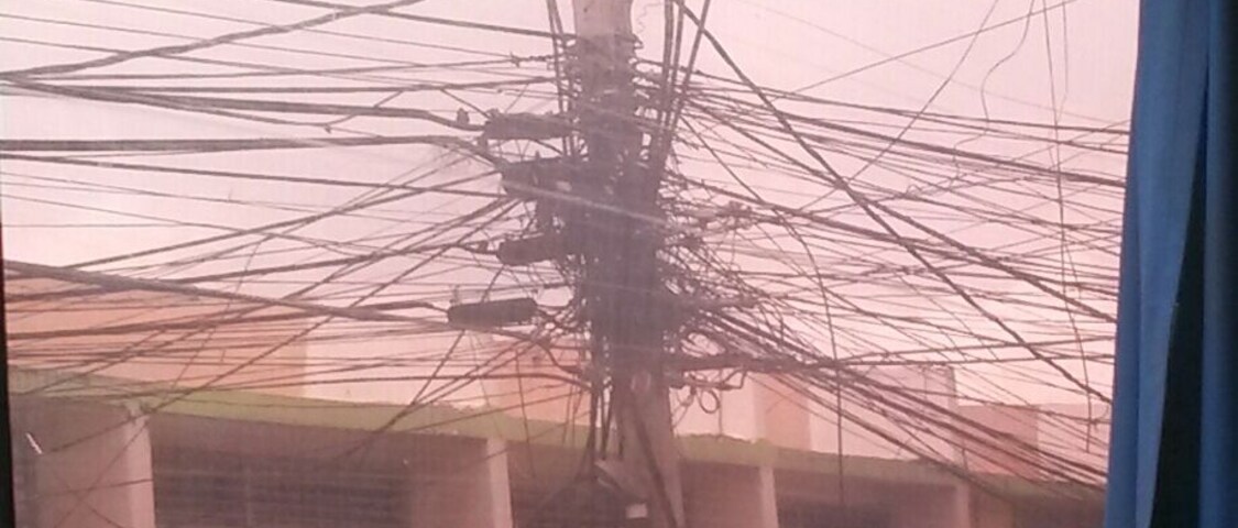 Unfortunately, when I was in the DR I forgot a memory card. It took me a while to find one and I got stuck with a lot of phone pics. I thought this was interesting. Lol. We stayed one night in downtown Santo Domingo and it was raw and eye opening. We asked the hotel owner about the air conditioning mentioned online. He opened the window. This is your average telephone pole in Santo Domingo.