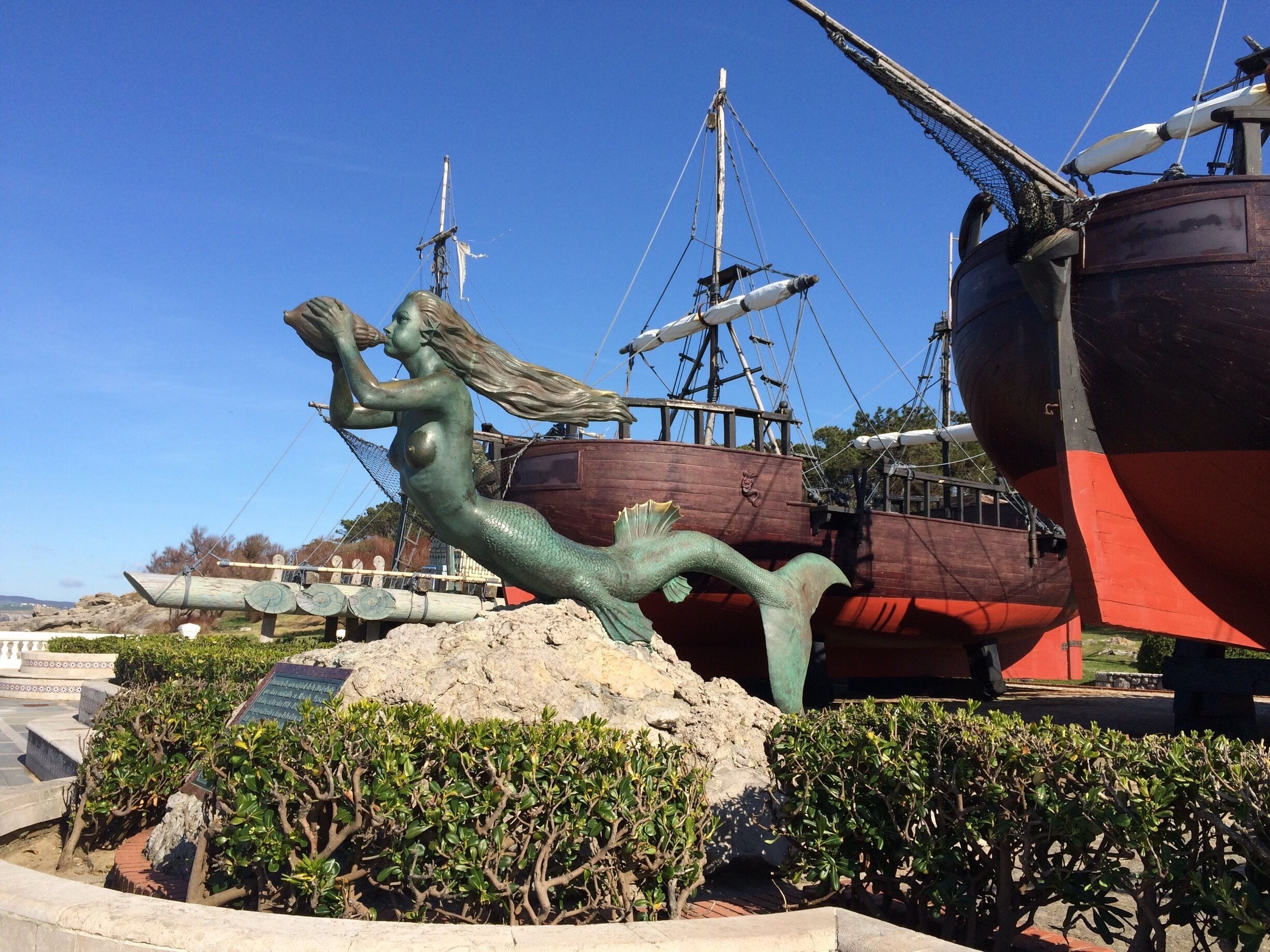 This figurehead of mermaid used to be on one of the ships that Columbus sailed to discover America