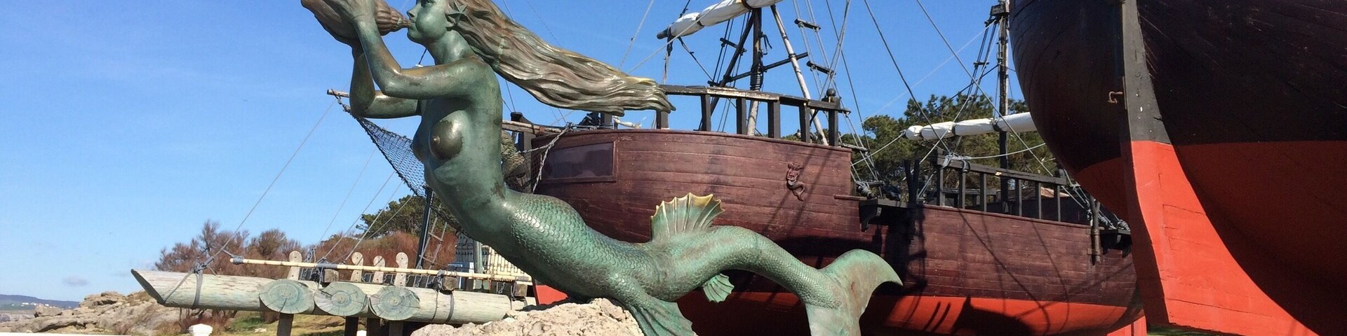 This figurehead of mermaid used to be on one of the ships that Columbus sailed to discover America