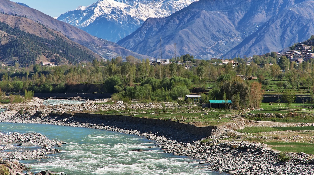 Swat river in the valley of Himalayas, Pakistan