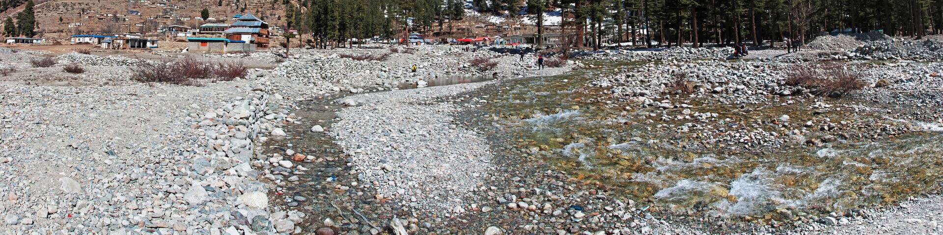 The river of Kalam valley in Himalayas, Pakistan