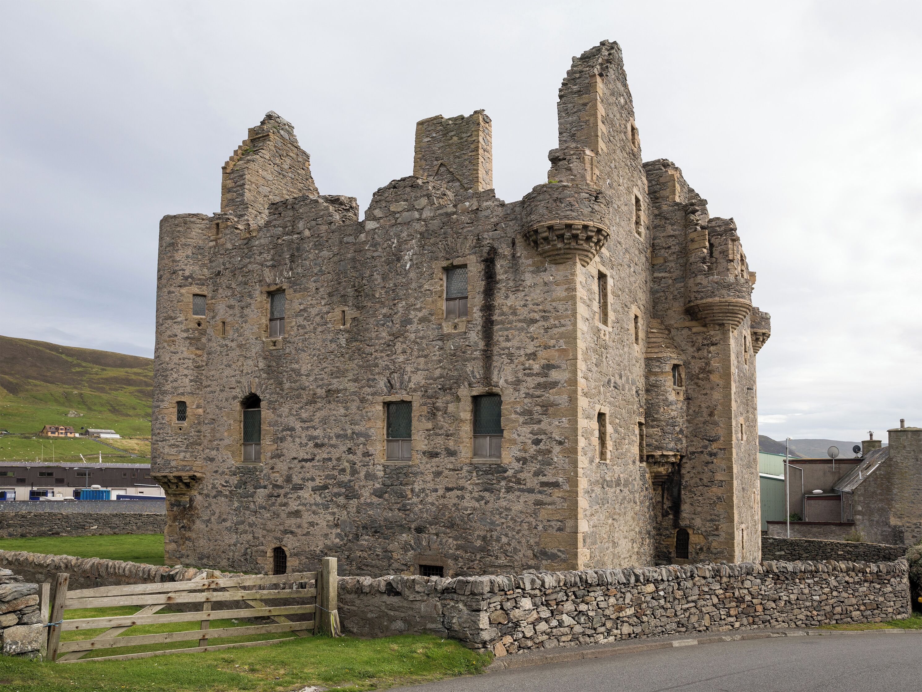 Scalloway Castle is the ruin of a tower house in Scalloway, on the Shetland Mainland.
