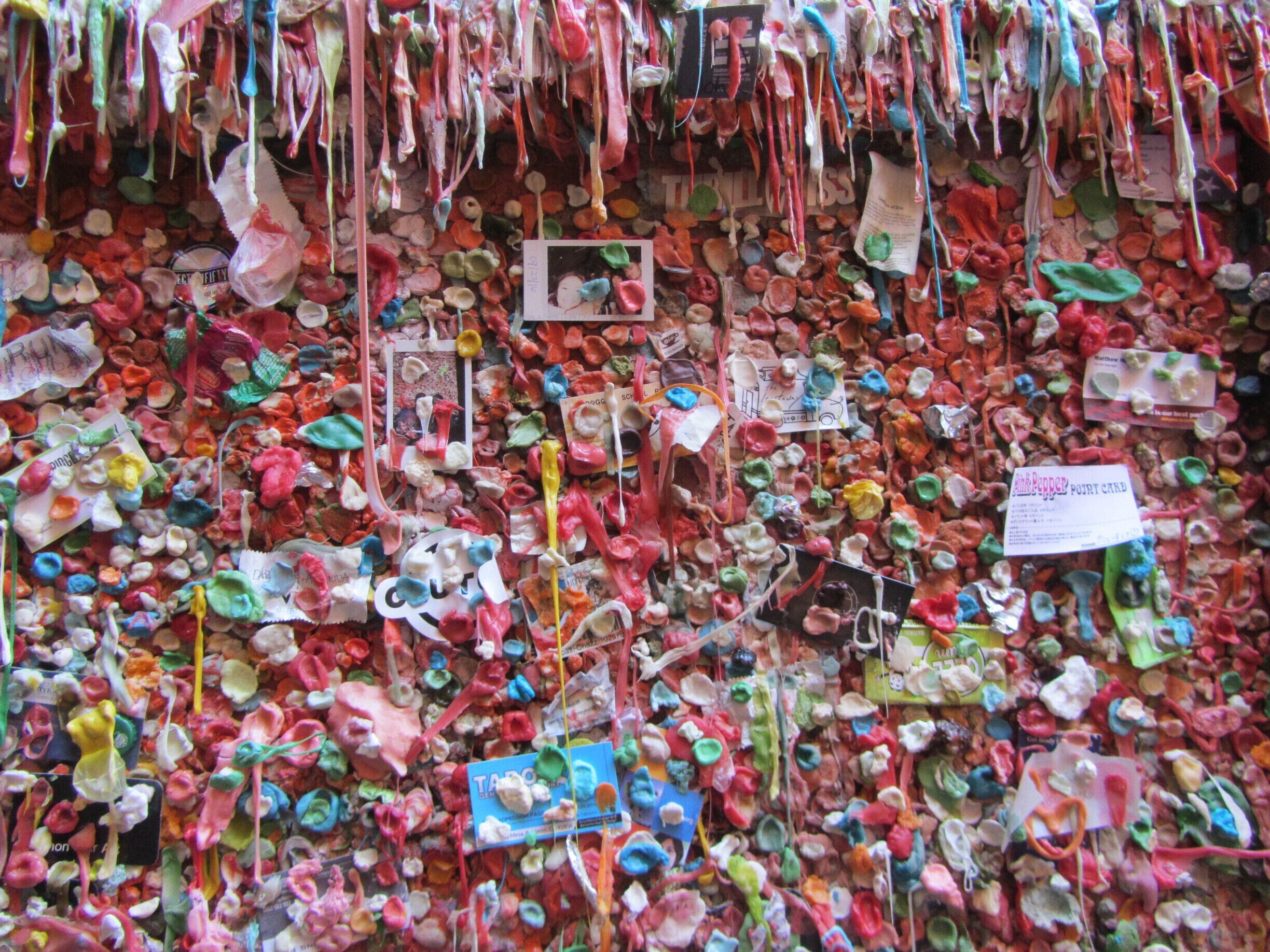 We got coffee at the Original Starbucks, and heard there was a wall of gum nearby, so we had to check it out!  Just below Pike's Market.  #Patterns