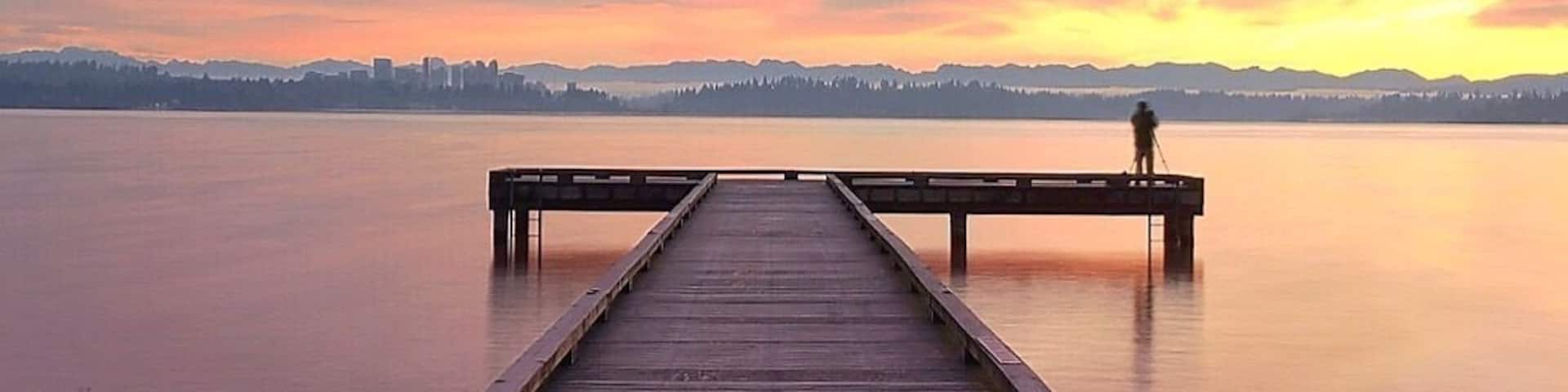 Best place with great views of Lake Washington #sunset #sunrise #beach