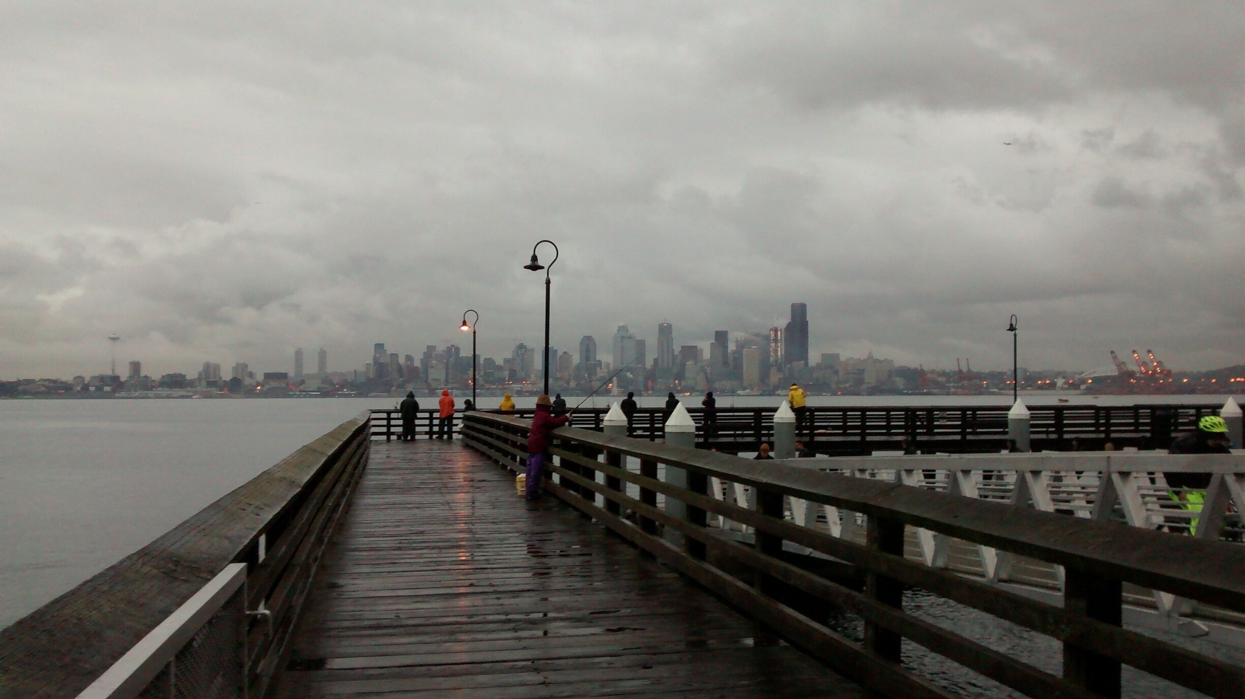 Seattle gets like this and I've grown more used to it with time. There are often people fishing here off the dock. 