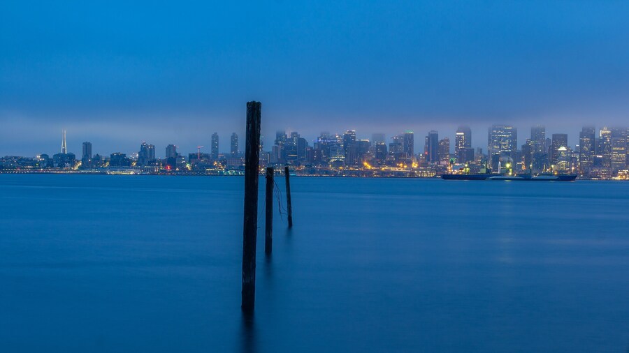 Visited Seattle in April and love the city very picturesque place. Found this spot while riding around. Great view of the skyline, at this time there was a fog hanging just over the tops of buildings. #BVSBlue