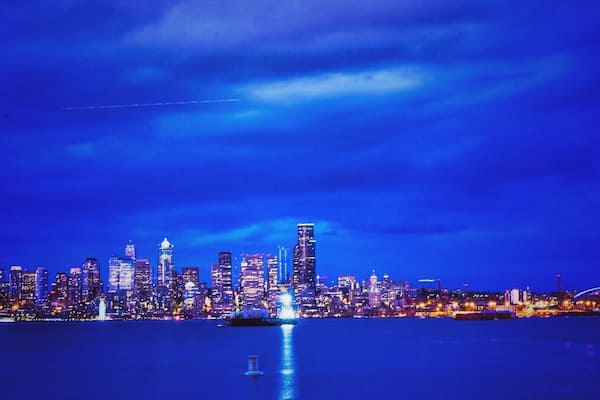 Elliot bay and downtown Seattle