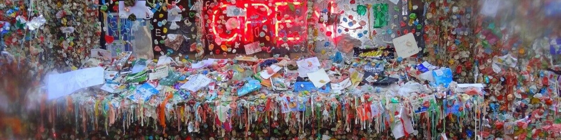 You have to see it to believe it. An entire side of a building COVERED in gum! Make your own contribution to the Gum Gods if you can find a free spot.