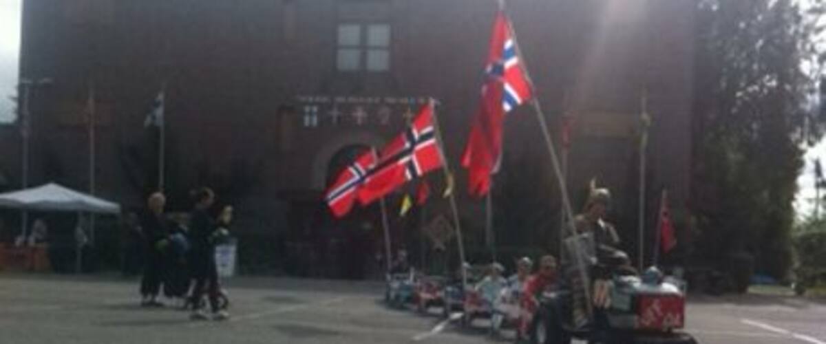 Beginning of the 200th Syttende Mai (May 17th) Norwegian Parade in Ballard
