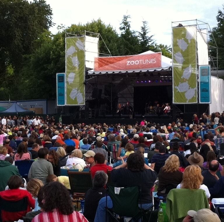 This is a pic from the summertime "Zootunes" concert series (The Go Gos!) This is a great place to see a show, check the Woodland Park Zoo event schedule for ticket info.