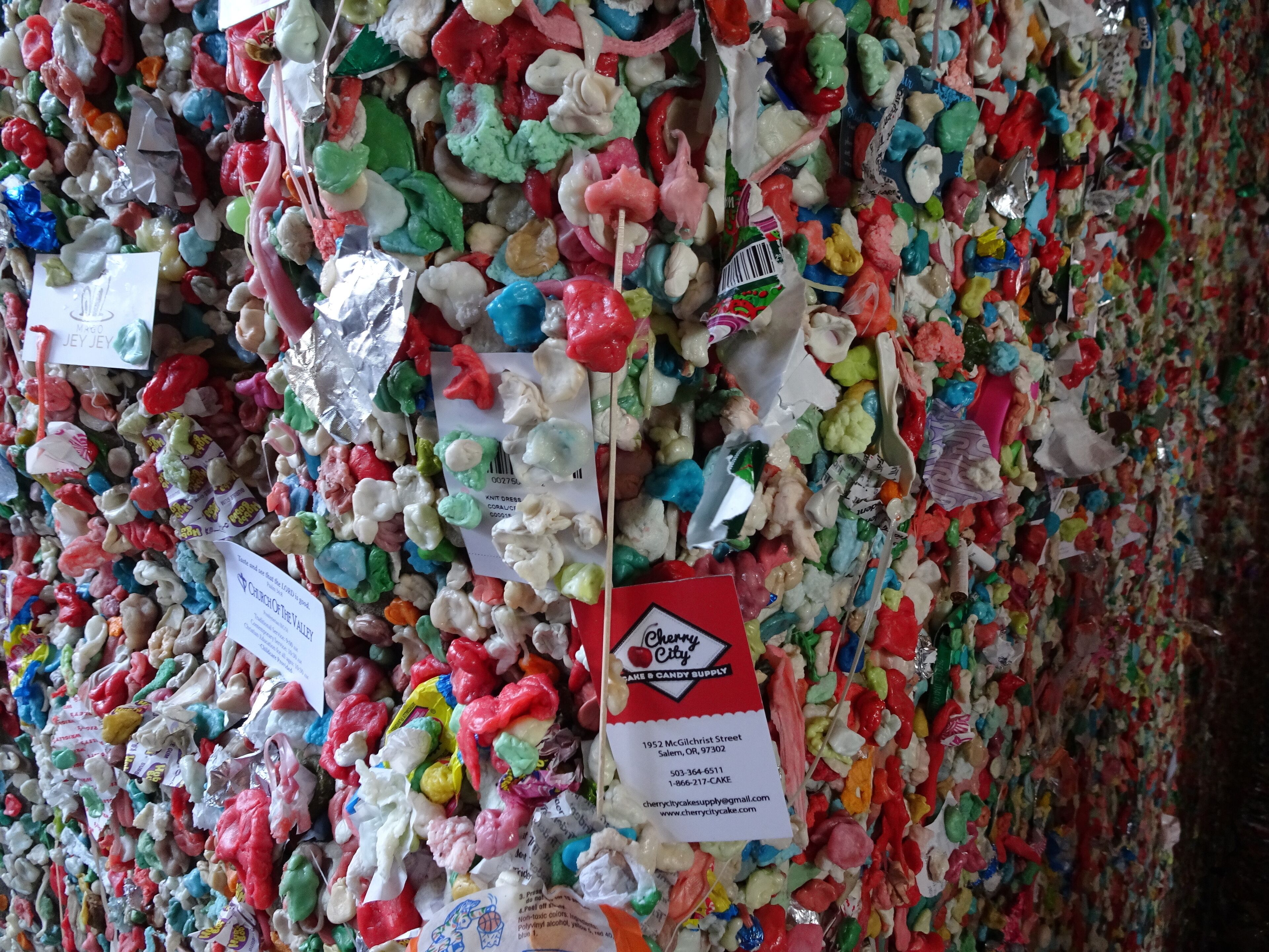 The infamous gum wall in Seattle.