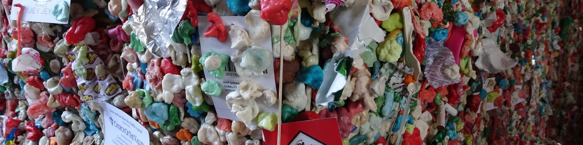 The infamous gum wall in Seattle.