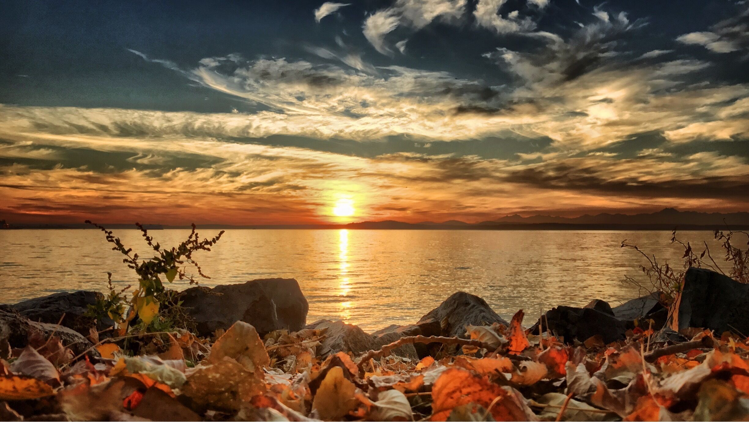 Fall sunsets are particularly beautiful in Seattle (if and when the sun is out :)
