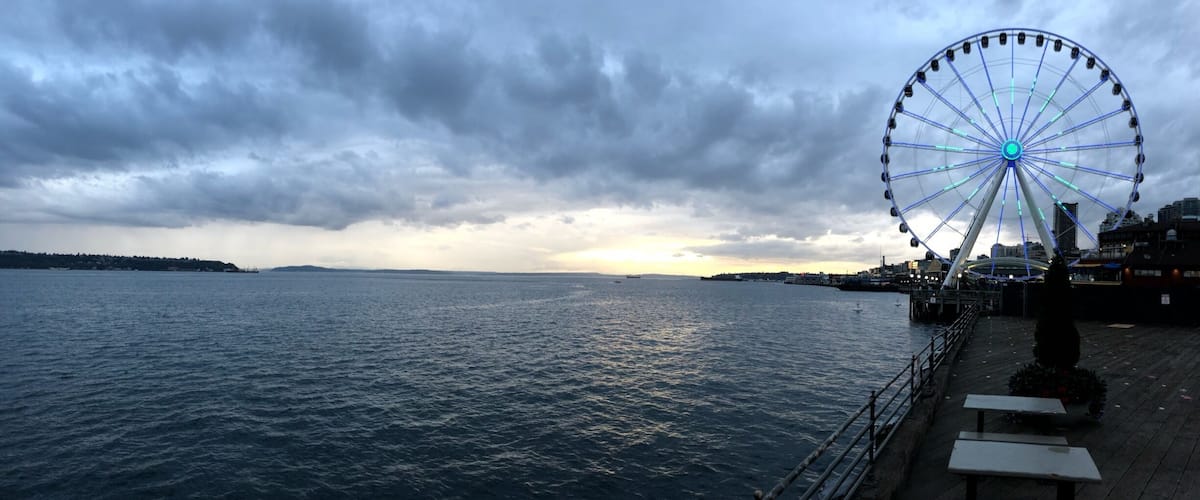 great panorama of the seaside