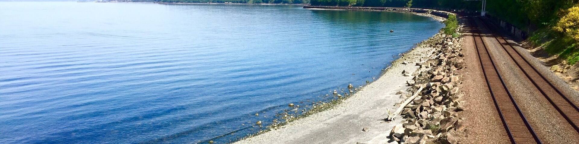 Cool beach park with some fun trails, easily accessible from the city:)