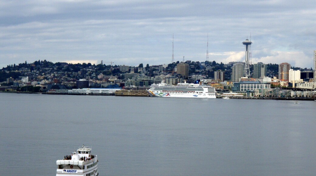 Docking in Seattle. This is the view of the wharf looking towards the cruise ship terminal.