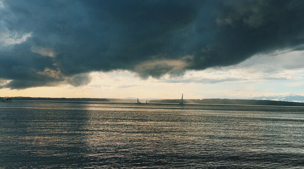 It has two kind of weathers: very good and very bad within a day. That's real Seattle.
Taken at October 29th, 2016.