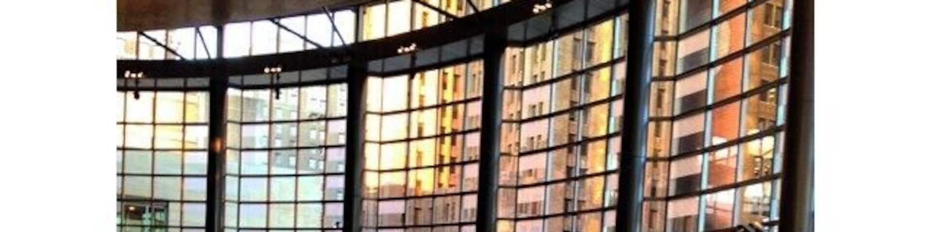 Benaroya Hall is Seattle's main concert hall and is home to the Seattle Symphony! It's right in the center of the downtown on 3rd Ave. The lobby area is beautiful--I would definitely recommend buying tickets for something here!