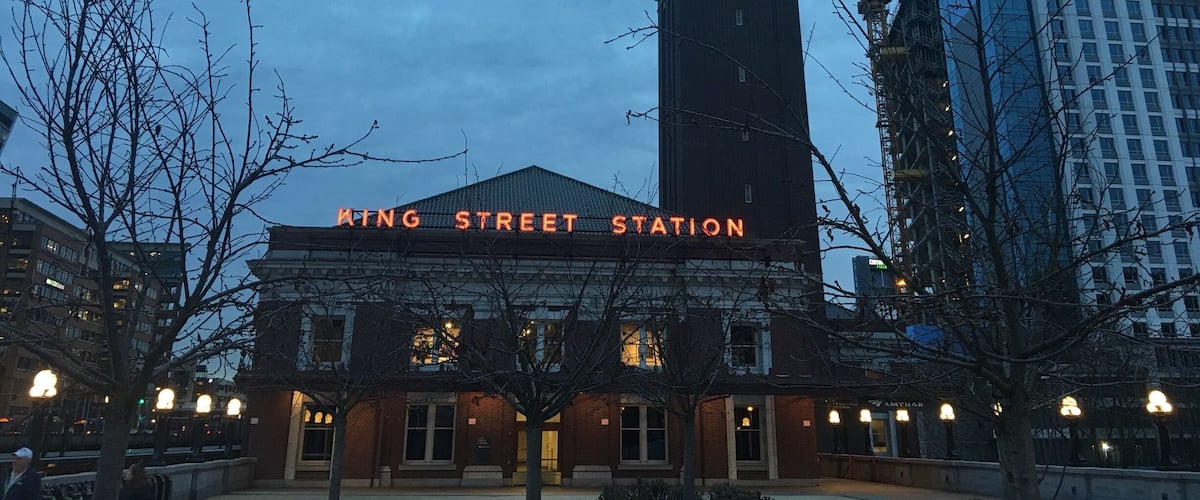 King Street Station, Seattle. Wanna know a secret? It may look like a train station but the 3rd floor is a hub for arts and culture. Check it out next time your in town! #lifeatexpedia #arts #seattle #amazingcity