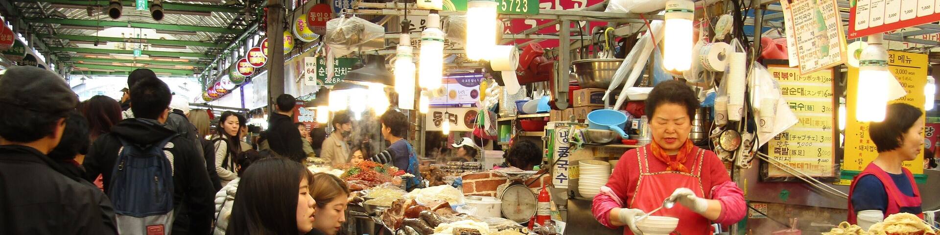 come here for some mouthwatering Korean street food...all under one big roof!