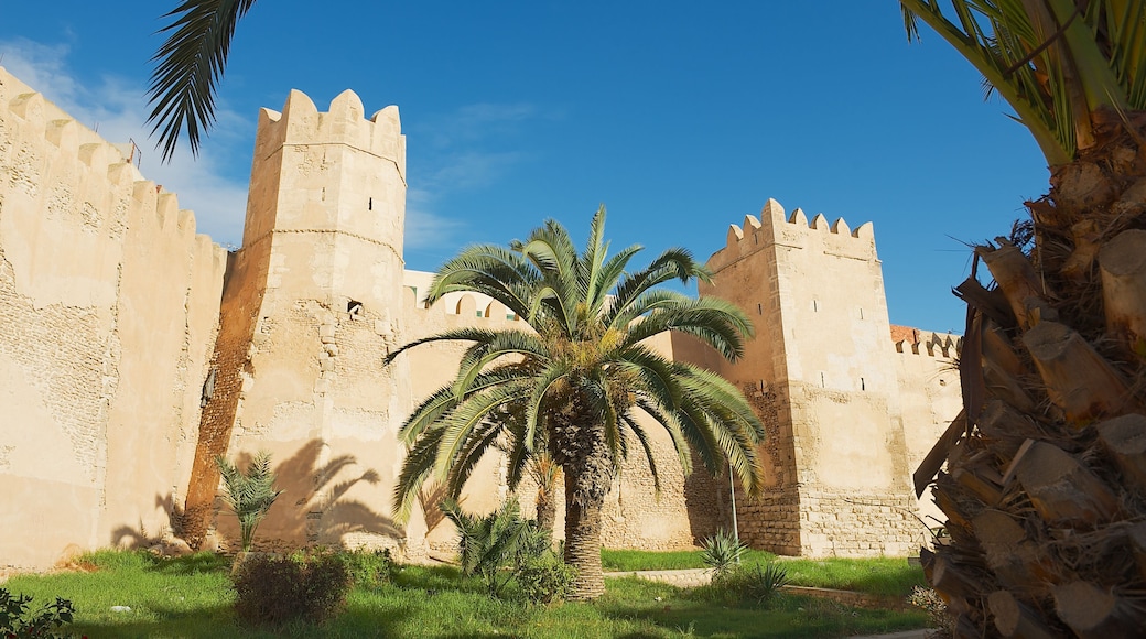 Wall and towers of the Sfax medina in Sfax, Tunisia.