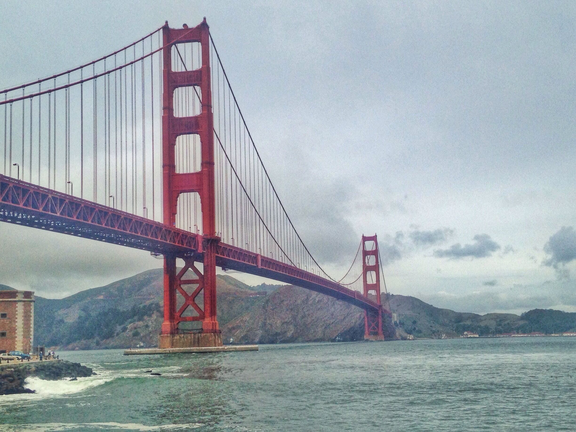 Well worth the drive down to fort point at the base of the bridge. Look for the sign "Harry's hands" and the google it for some fun info