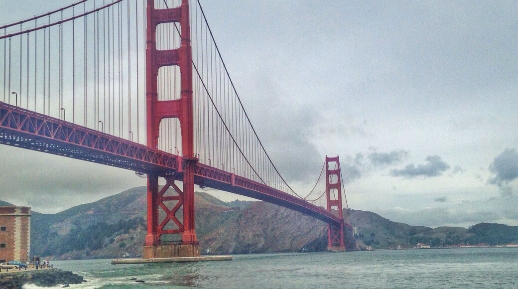 Well worth the drive down to fort point at the base of the bridge. Look for the sign "Harry's hands" and the google it for some fun info