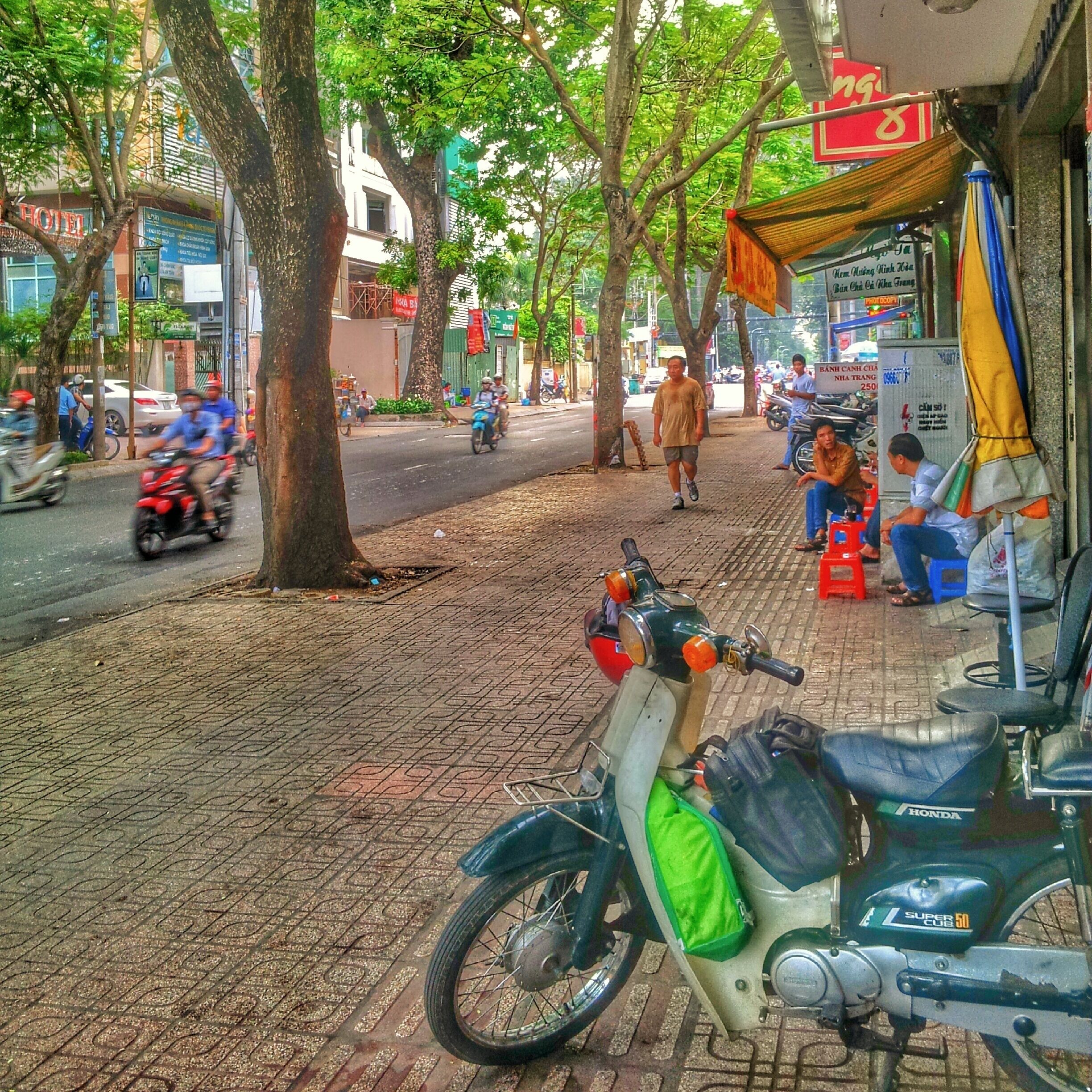 Just a view of the street outside the hotel