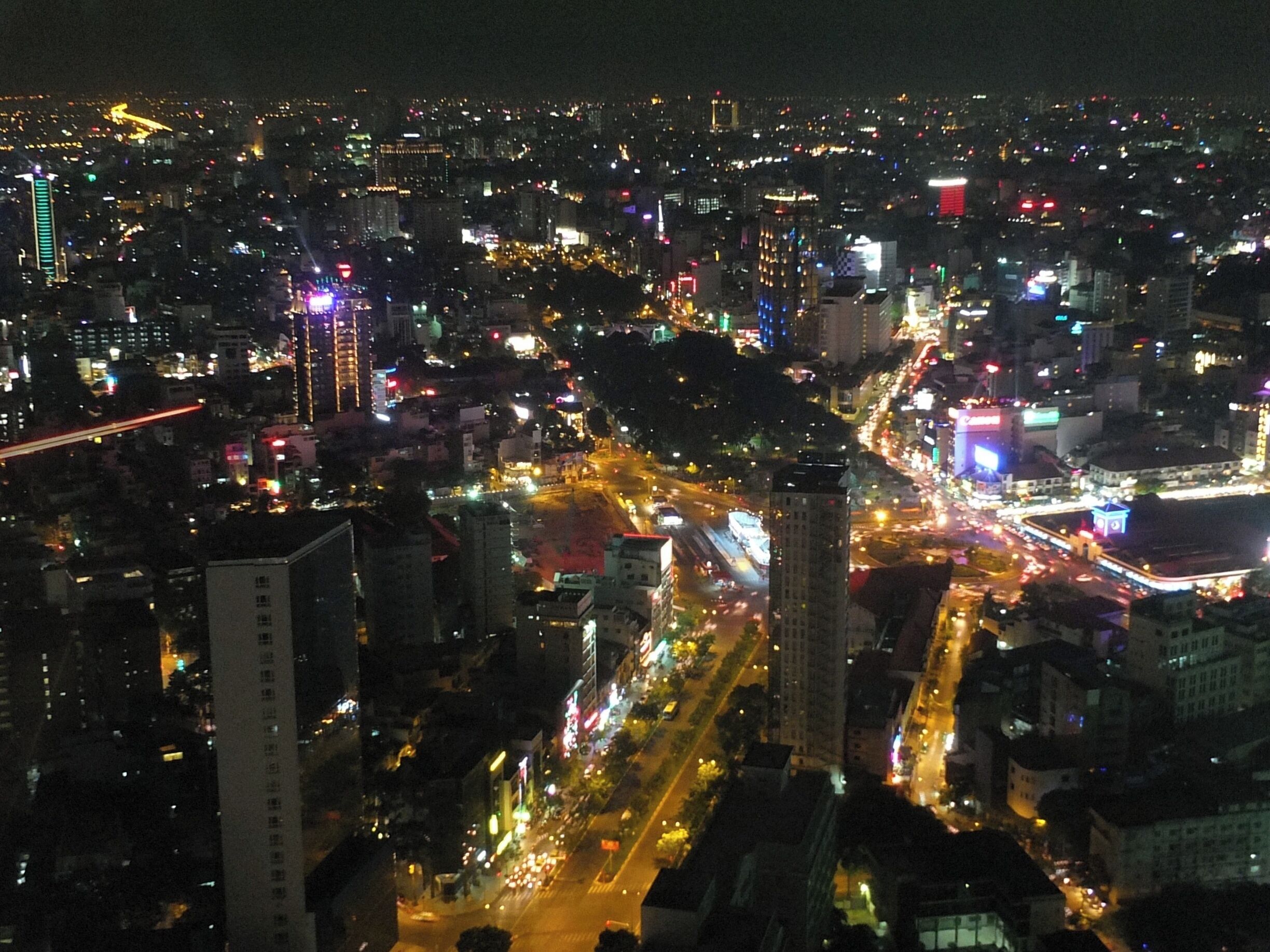 View of Saigon from skyjack