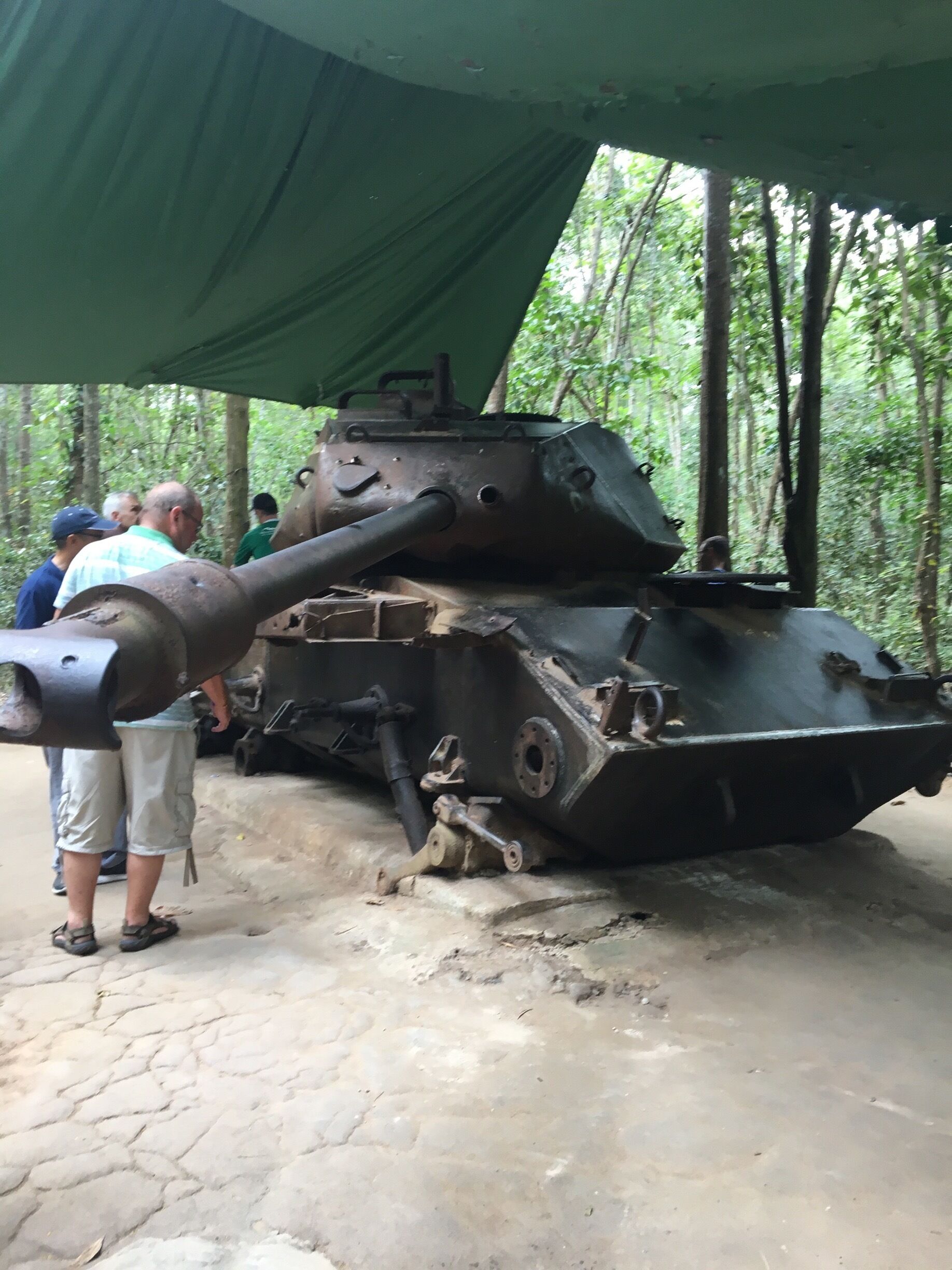 The remains of a us tank