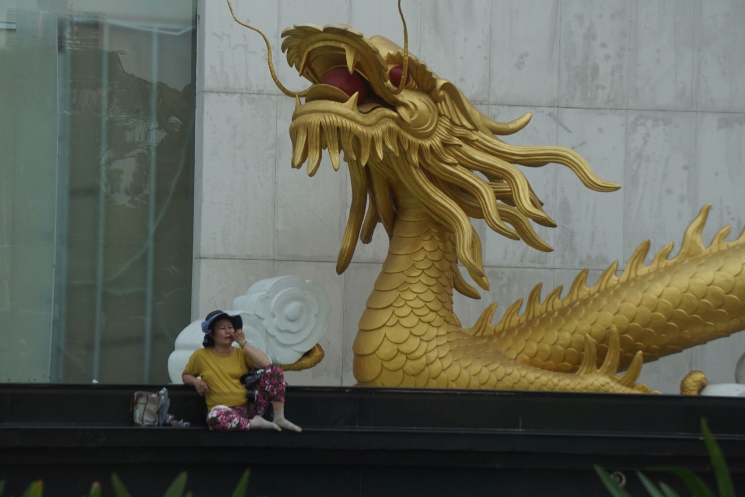 Digging for gold under the gold dragon!