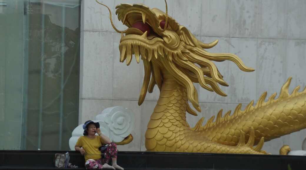 Digging for gold under the gold dragon!