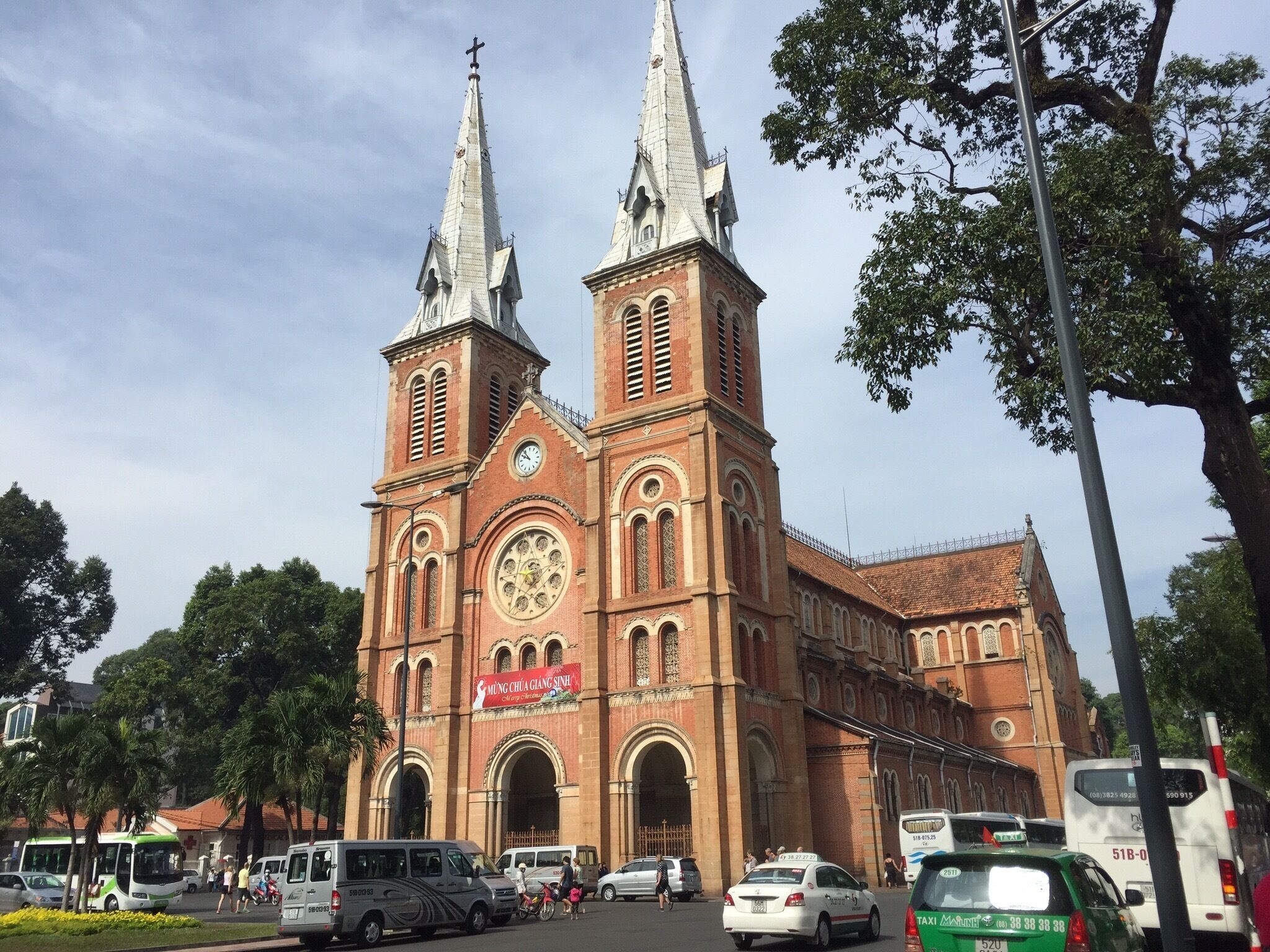 This cathedral is located right in the middle of historical buildings in Saigon. Across the road is the General Post Office.