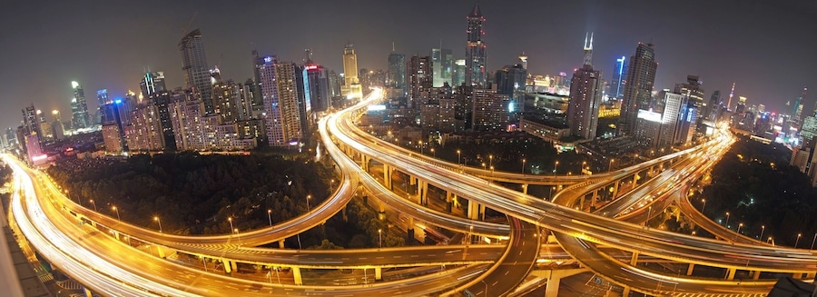 Nine Dragons Intersection in Shanghai China. According to the legend, a dragon lives beneath this intersection. Its construction awoke the dragon and brought it to an abrupt halt. It was impossible for the workers to drill any deeper, and even the best engineers couldn't explain the situation. It caused several delays and mysterious issues. A priest was consulted who explained that dragons are proud creatures, so a simple yet noble gesture in its honor could restore its slumber allowing construction to continue. #stormsgallery #WeekendGetaway
