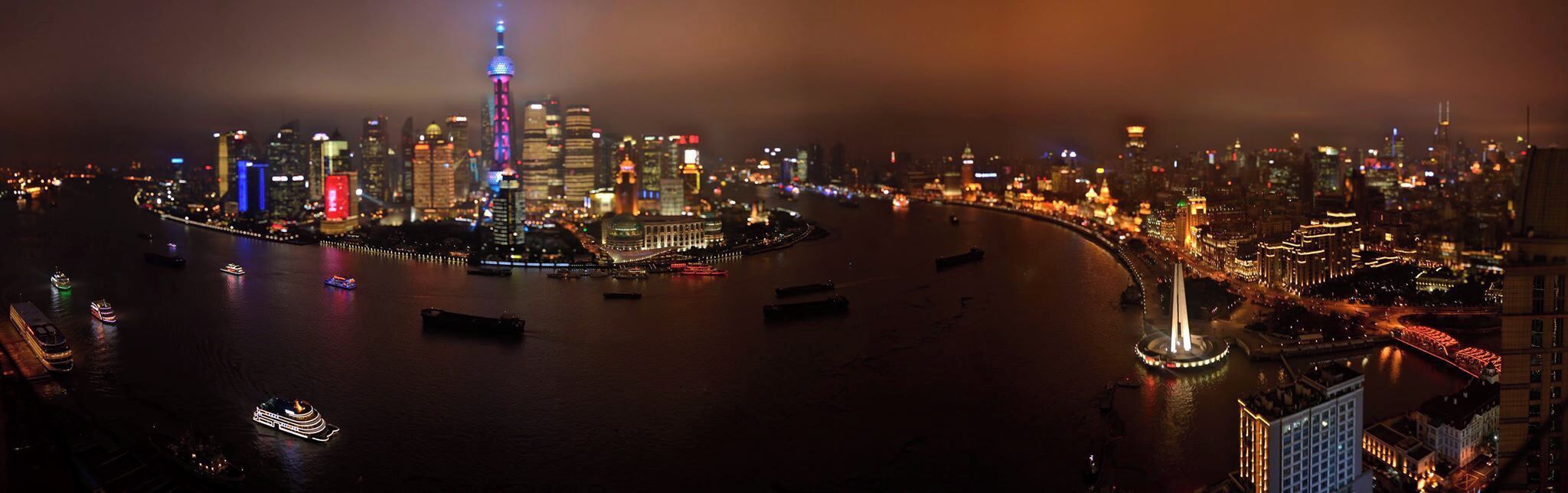 A great spot to see the city at night.  Don't be afraid to head on up to the top.  The Bar will charge you an entrance fee, but it just goes towards a drink.  Definitely the best place to see the contrast that is Shanghai