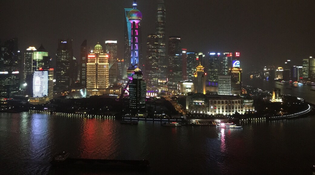 One of the best views at the Vue Bar at the Hyatt on the Bund!!