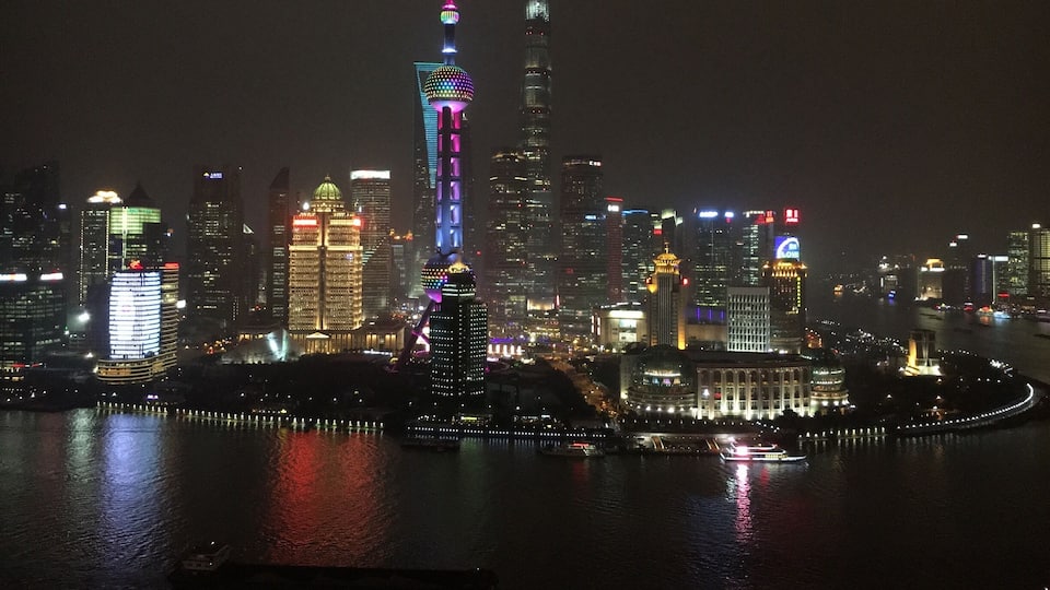 One of the best views at the Vue Bar at the Hyatt on the Bund!!