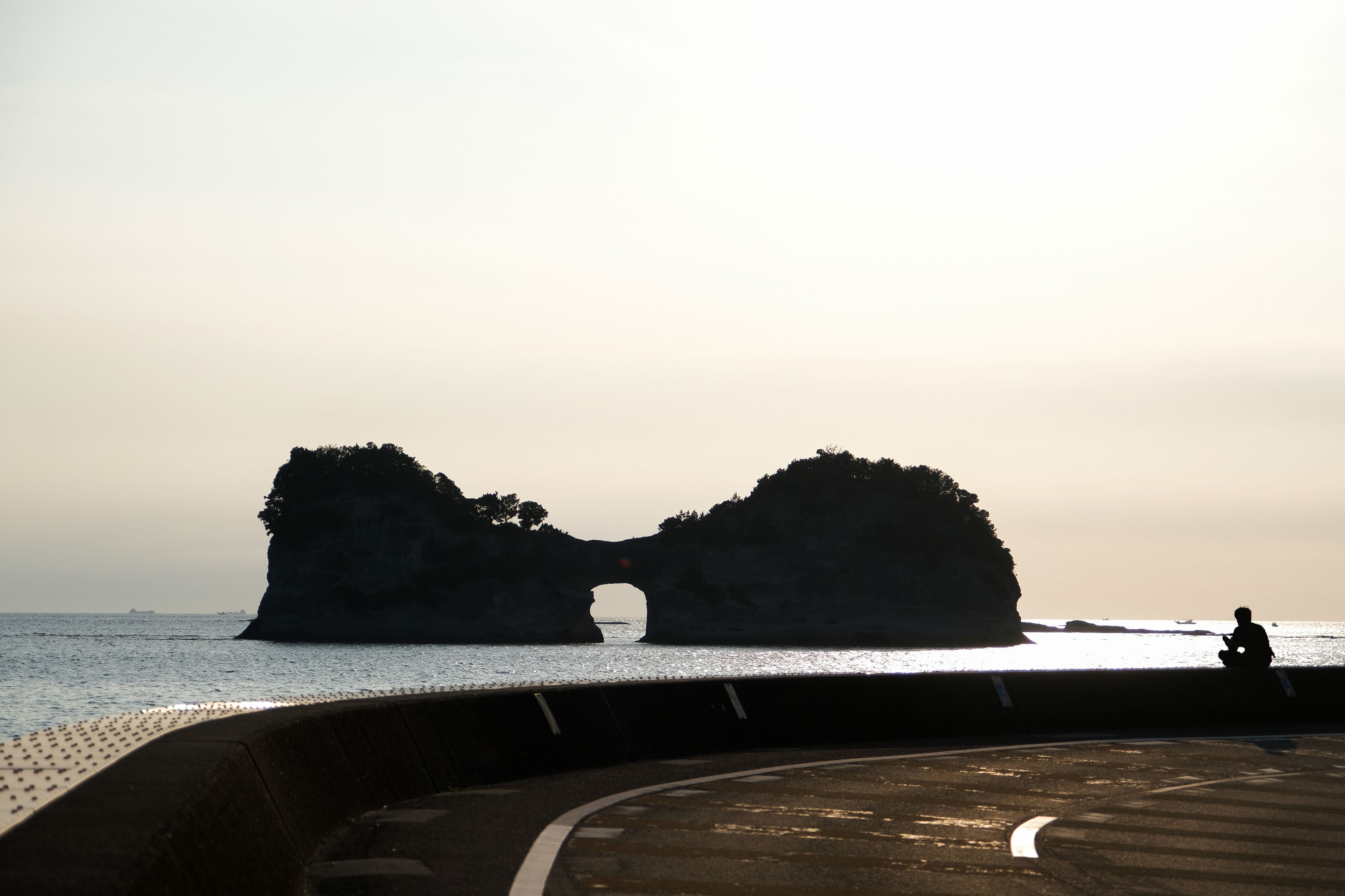 Wakayama Shirahama Scenic spot of Engetsu Island at sunset