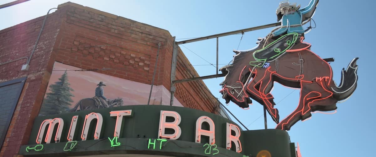 The historic Mint Bar in downtown Sheridan, WY