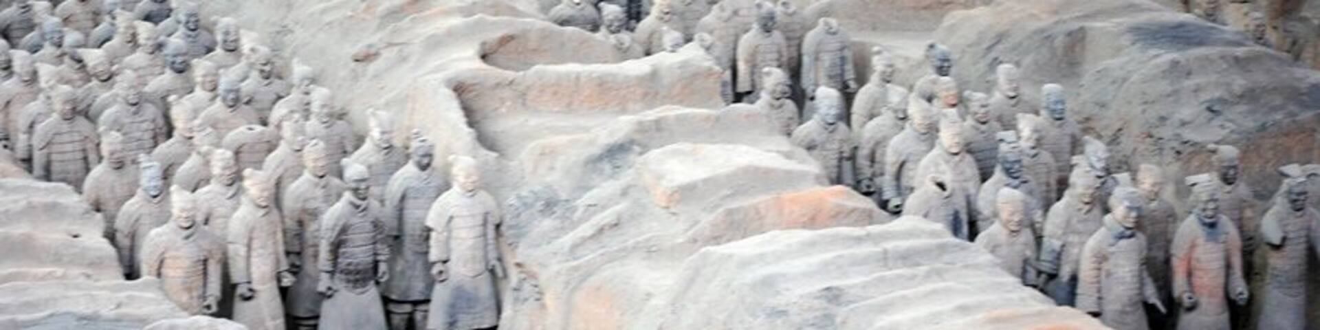 Terra Cotta Warriors and Horses
Over 7000 pottery soldiers, horses and chariots have been unearthed from these 3 pits.
We started with pit 3 and worked backwards, saving the most impressive display till last! This museum alone, was worth the trip to China!