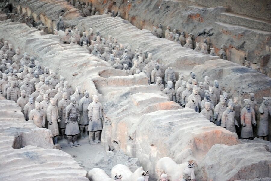 Terra Cotta Warriors and Horses
Over 7000 pottery soldiers, horses and chariots have been unearthed from these 3 pits.
We started with pit 3 and worked backwards, saving the most impressive display till last! This museum alone, was worth the trip to China!