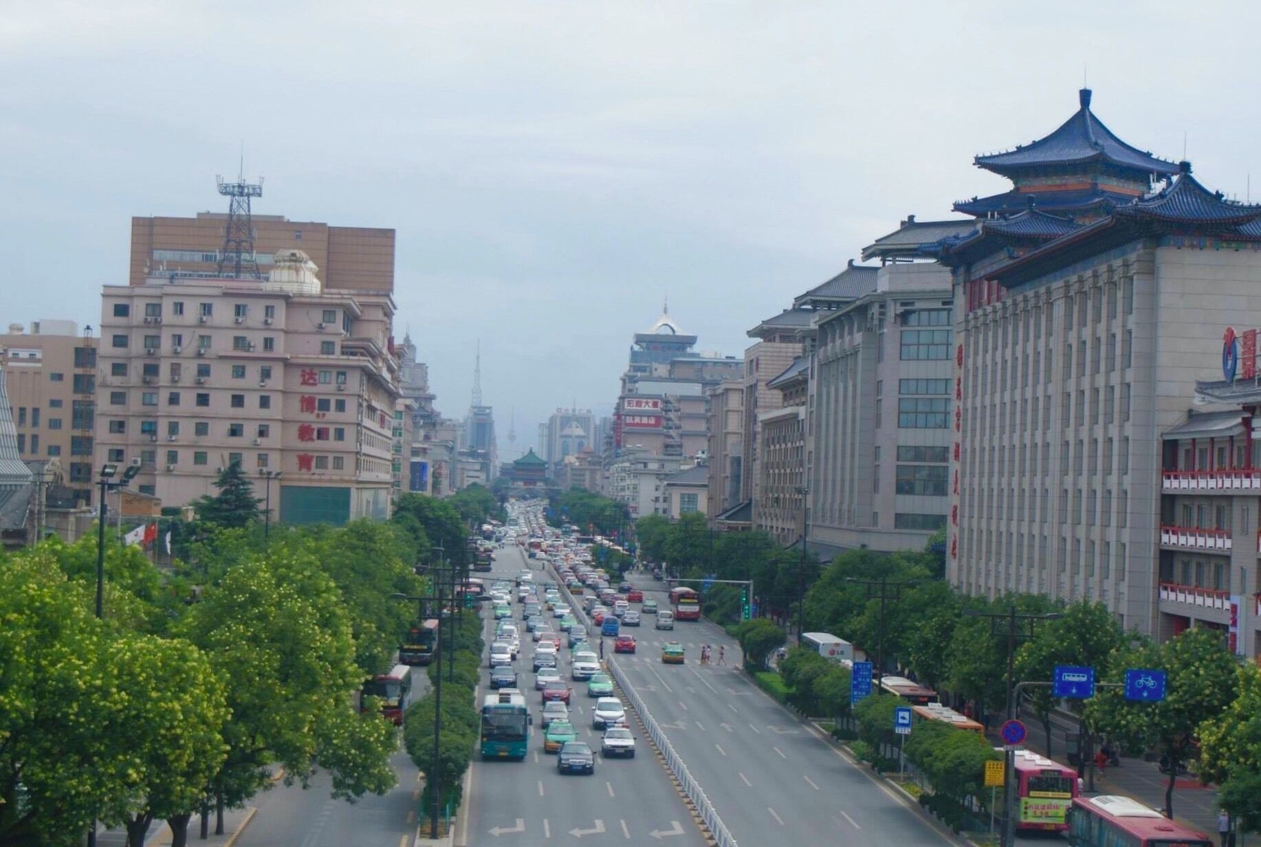 The city of Xi’an, China. We arrived here after taking the sleeper train from Beijing.