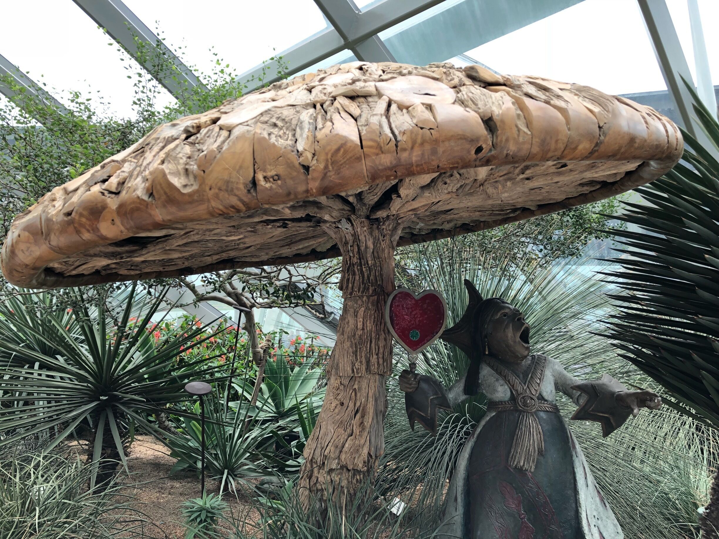 Alice in Wonderland theme in the succulents section inside the Flower Dome at Gardens by the Bay #lifeatexpedia
