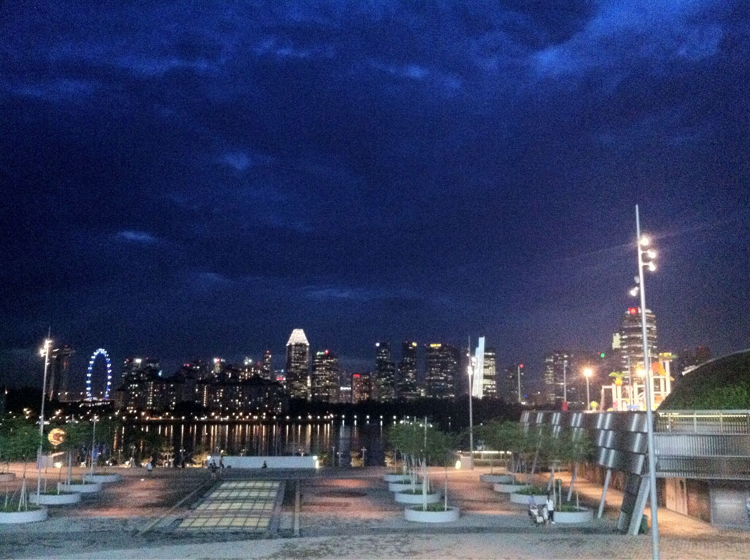 standing right on the running Track of "Singapore Stadium" looking at the opposite side towards the skyline of Singapore is a beautiful view indeed, few Restaurant facing the Kallang River, with outdoor facilities like pool for Kids, volleyball court, boat for rent etc truly a new place to hang out in Fine city of Singapore