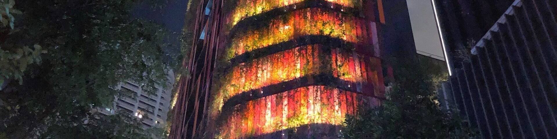 Oasia Hotel Downtown in the Tanjong Pagar area in Singapore was conceived as a living green tower. The distinctive façade composed of red aluminum mesh cladding that allowed the integration of 21 species of creepers, plants and flowers. In 2018 the building was named the year’s Best Tall Building Worldwide by the Council on Tall Buildings and Urban Habitat (CTBUH), a global authority on tall buildings and future cities that confers the award annually.
#Trovember