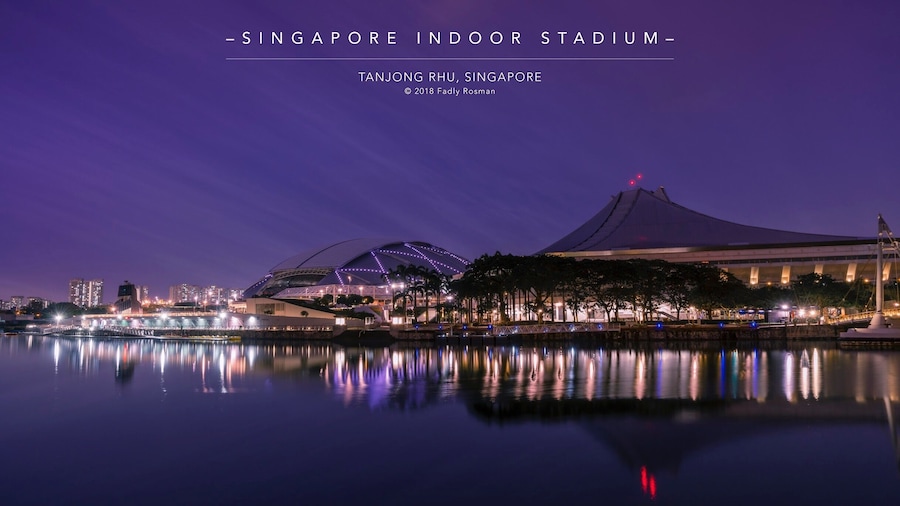 Blue hour by Singapore indoor stadium