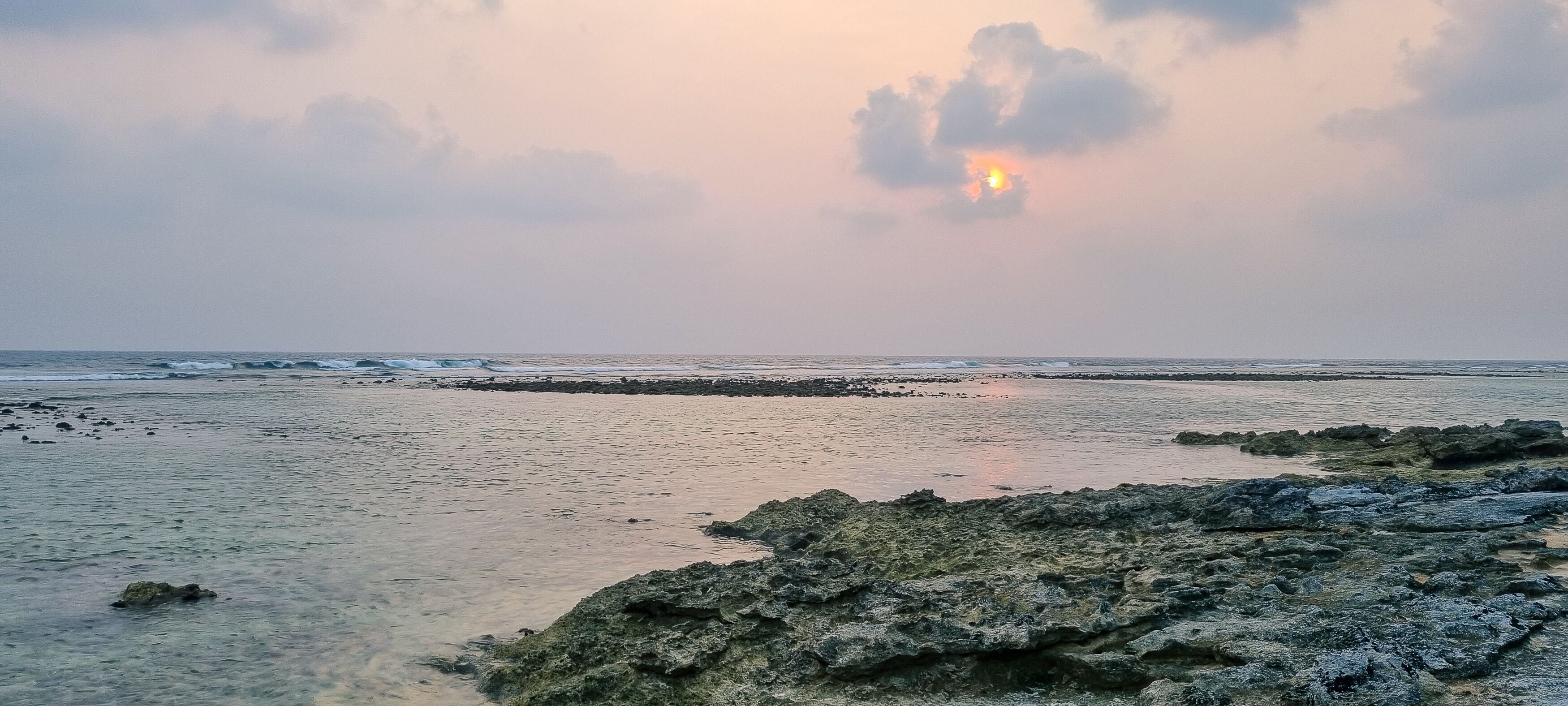 Lakshadweep, India - March 12, 2022: Lakshadweep beach on Agatti in the evening