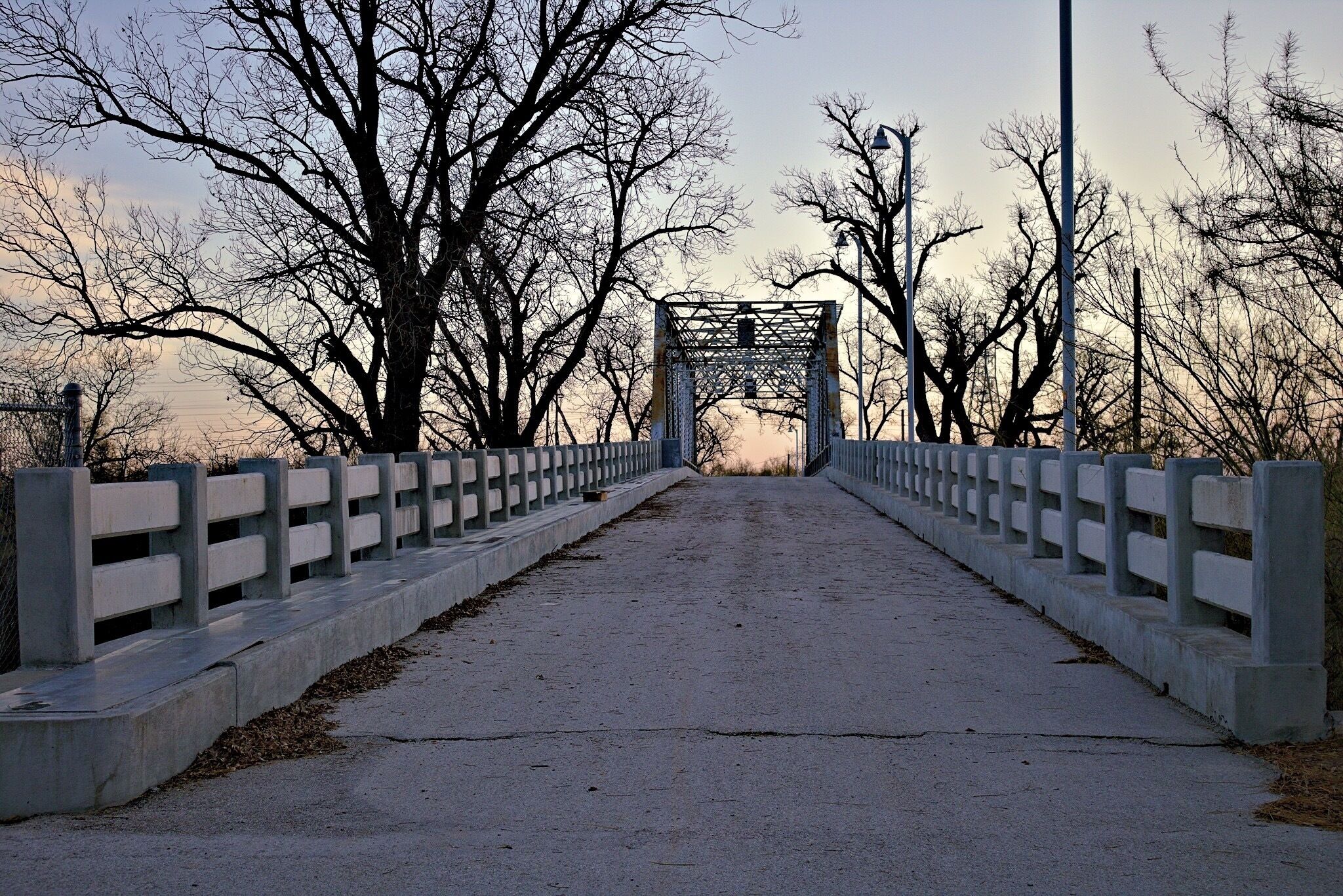 Constructed in 1922 and is the oldest and last metal truss bridge in San Angelo. It is now used as a pedestrian and bicycle path. This bridge goes over the Concho River and has some good photograph opportunities for the area. There is also a claim that it is haunted. #BvSExplore #concho #river #bridge #bicycle #path #truss